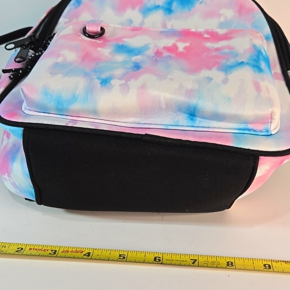 NWT Tie-Dye Backpack Pink Blue Zippers - Picture 8 of 11